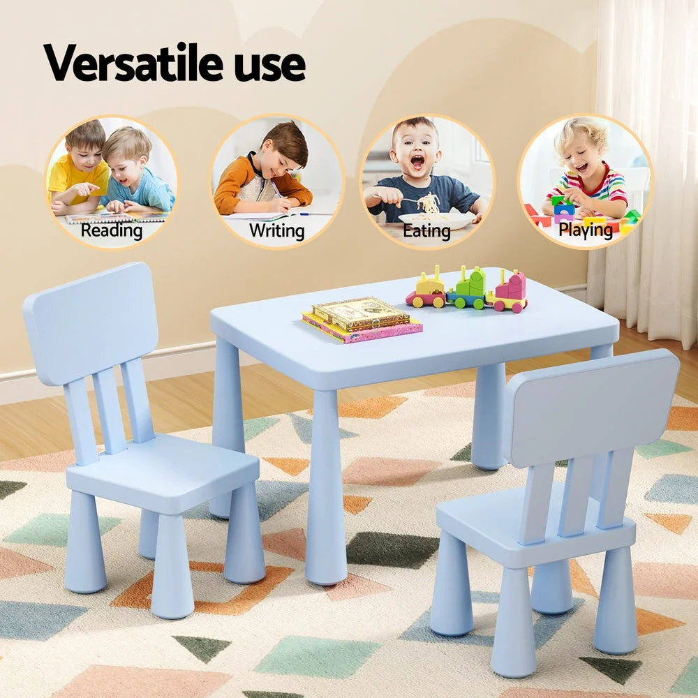 Chairs Set Blue Kids Baby Kids Tables Keezi Table And