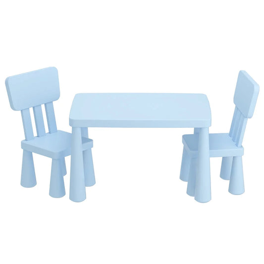 1 Keezi Kids Table and 2 Chairs Set Blue - Baby & Kids >