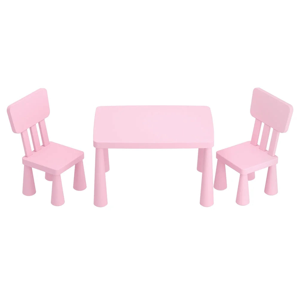 1 Keezi Kids Table and 2 Chairs Set Pink - Baby & Kids >