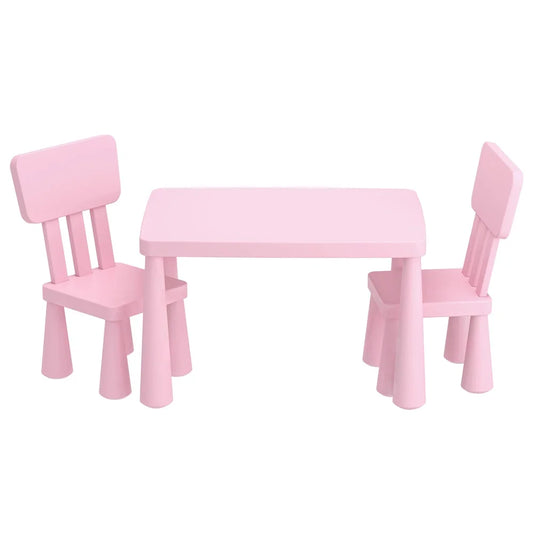 1 Keezi Kids Table and 2 Chairs Set Pink - Baby & Kids >