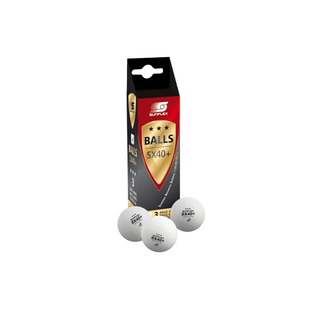1 Pack of 3 Sunflex Table Tennis Balls Ping Pong Racket
