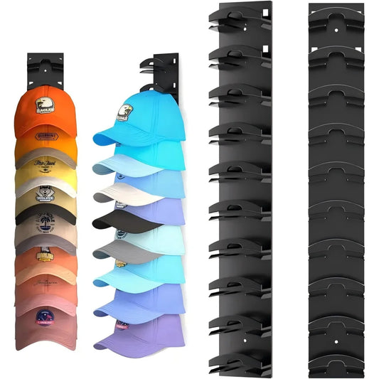 1 Pcs Black Adjustable Hat Organizer Rack for Baseball Caps