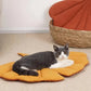1 Pcs Green Leaf-Shaped Pet Sleeping Mat - Durable Dog