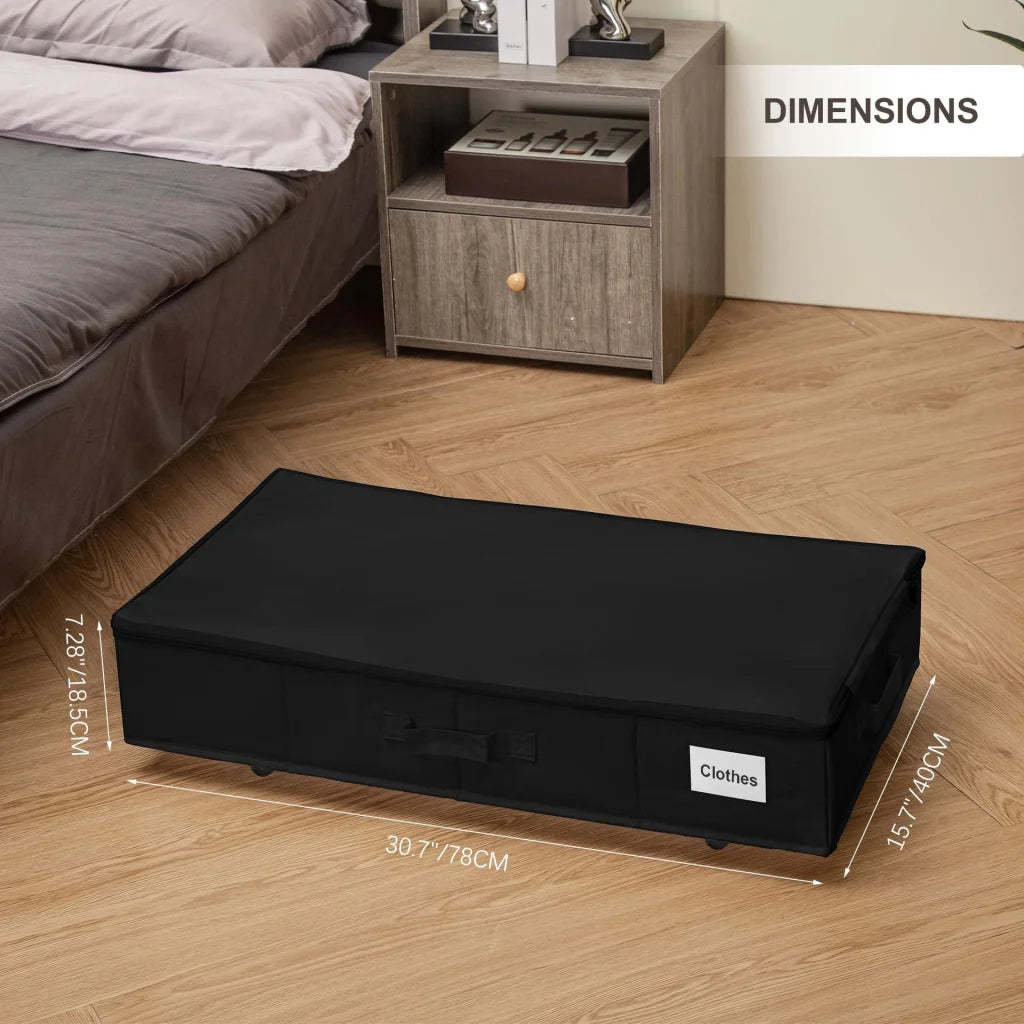 1 piece Black Size L Collapsible Underbed Storage Organizer