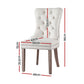 1 Set 2 Dining Chairs Velvet Beige