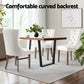 Beige 1 Set 2 Dining Chairs Velvet