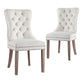 Beige velvet dining chair set