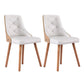 Set of two white dining chairs
