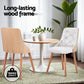 1 Set of 2 Artiss Dining Chairs White PU - Furniture >