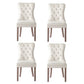 Dining Chairs Velvet 1 Set 4 Beige