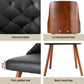 1 Set of 4 Artiss Dining Chairs Black PU - Furniture >
