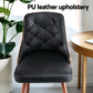 1 Set of 4 Artiss Dining Chairs Black PU - Furniture >