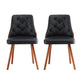 1 Set of 4 Artiss Dining Chairs Black PU - Furniture >