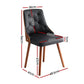 1 Set of 4 Artiss Dining Chairs Black PU - Furniture >