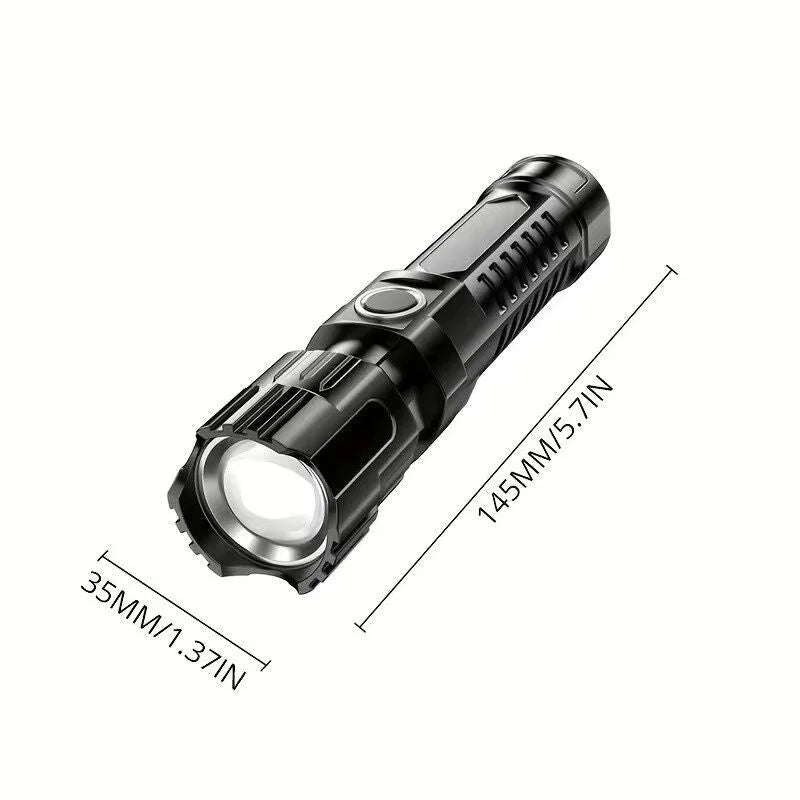1 USB rechargeable flashlight ultra-bright LED handheld
