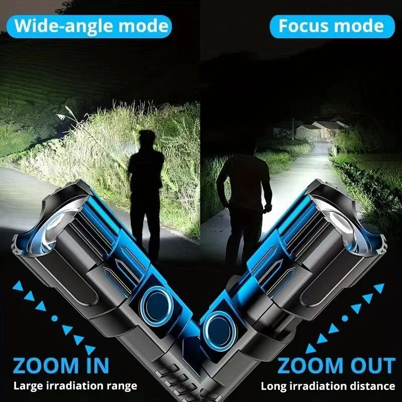 1 USB rechargeable flashlight ultra-bright LED handheld