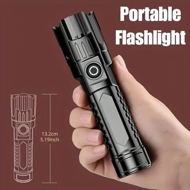 1 USB rechargeable flashlight ultra-bright LED handheld