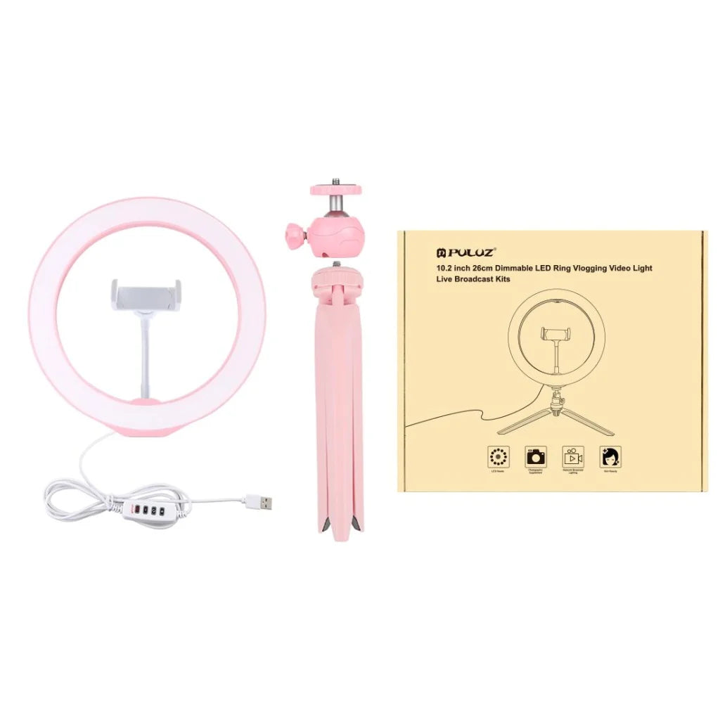10.2 Selfie Beauty Light with Tripod Mount and Usb 3 Modes