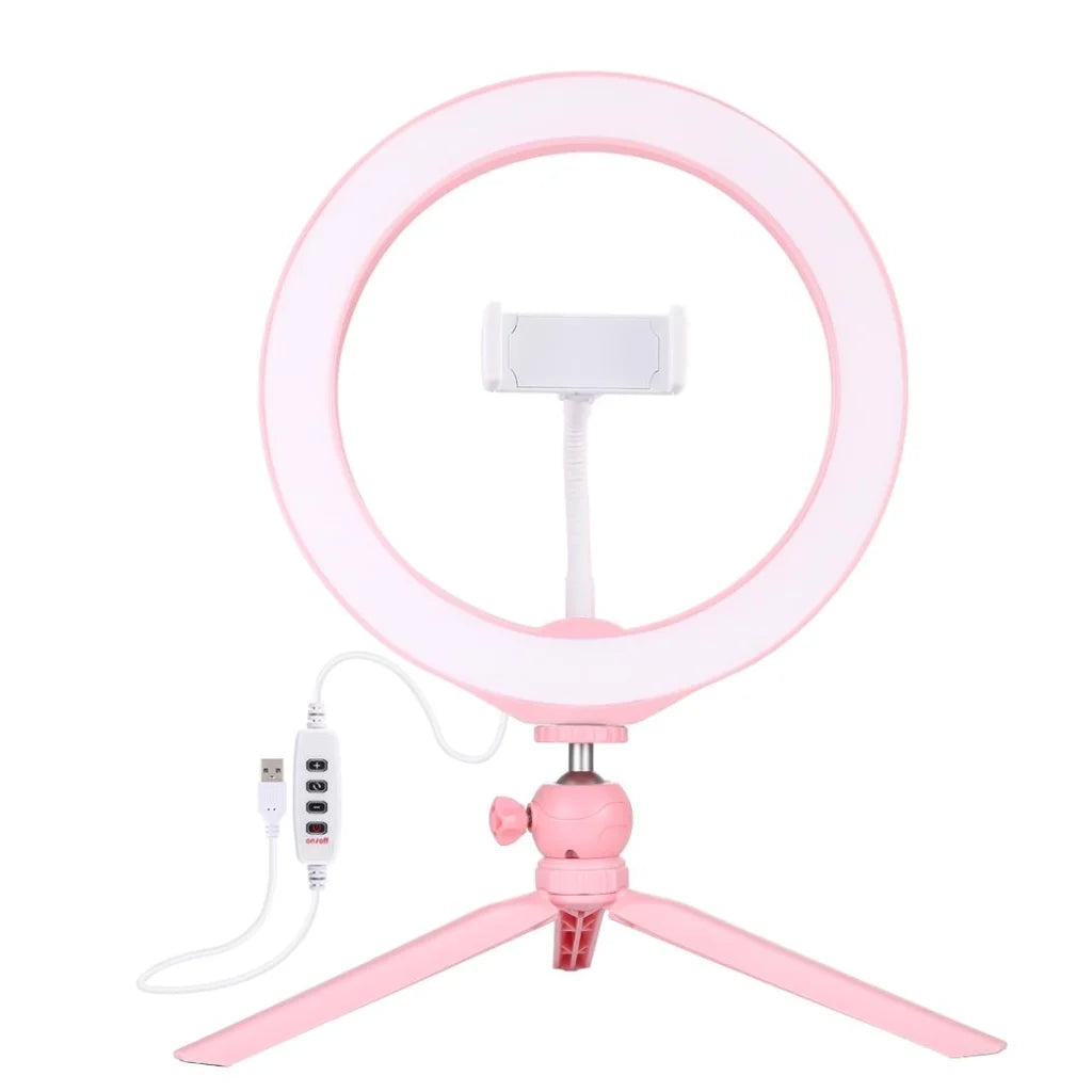 10.2 Selfie Beauty Light with Tripod Mount and Usb 3 Modes