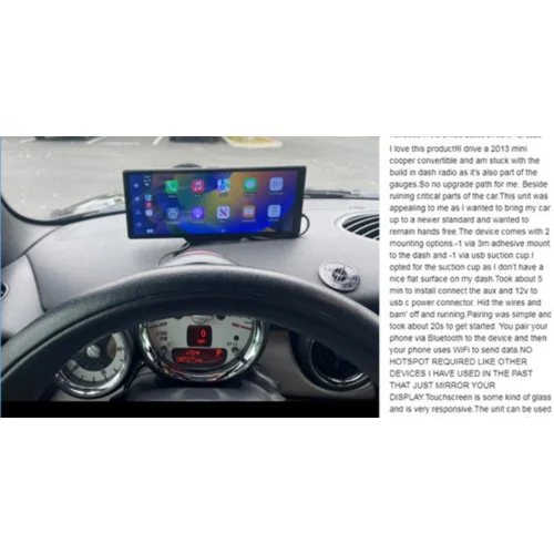 10.26’’ 4K Car Camera Carplay Android Car GPS Navigation