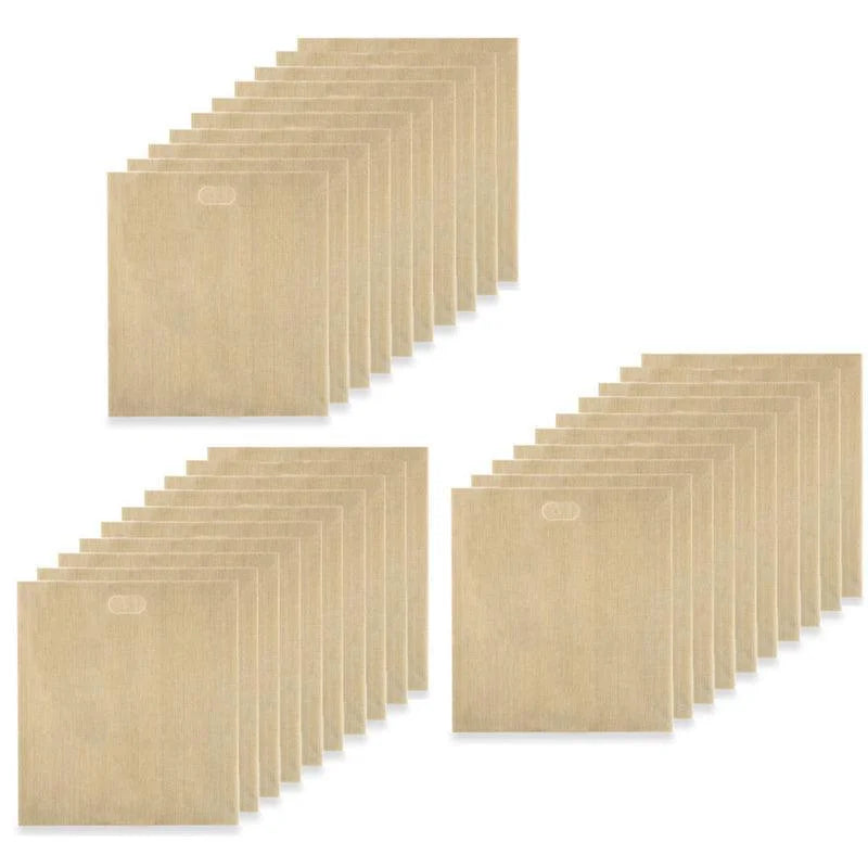 10-50Pcs Reusable Gluten-Free Toaster Bags for Sandwich