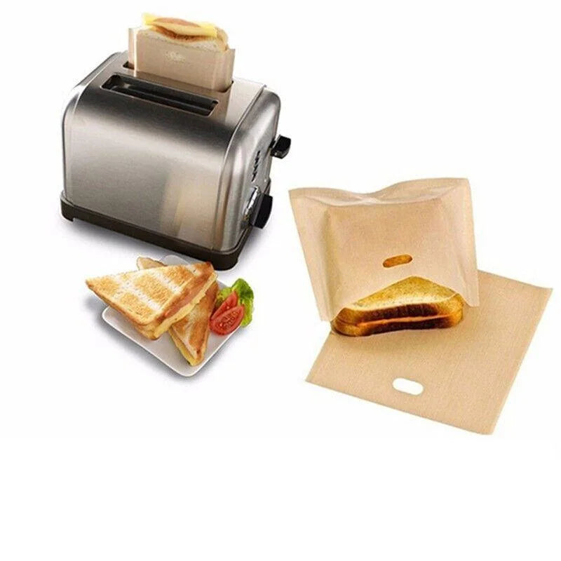 10-50Pcs Reusable Gluten-Free Toaster Bags for Sandwich