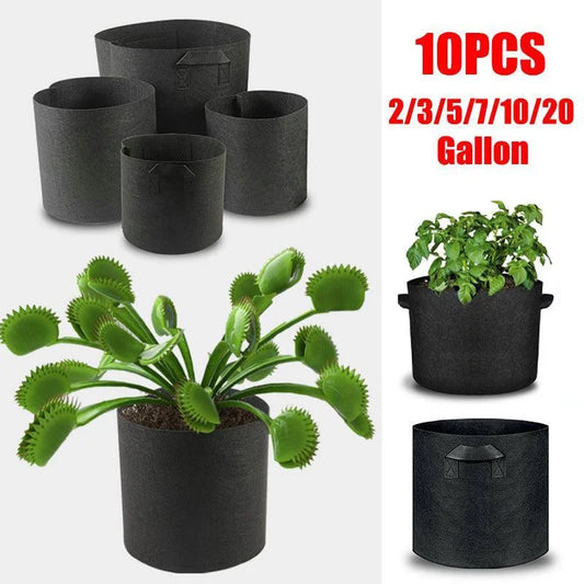 10 Pack Breathable Fabric Plant Grow Pots 2