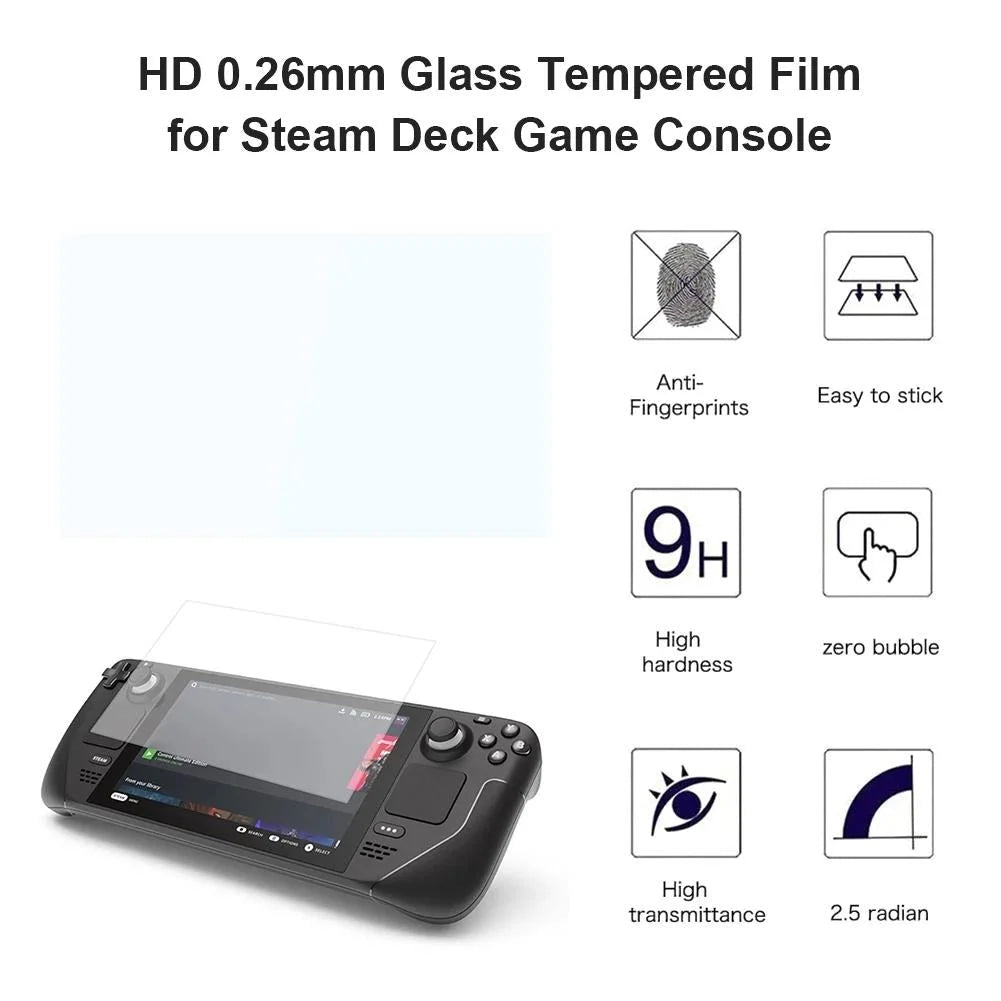 10 Pack Tempered Glass Film For Steam Deck Console