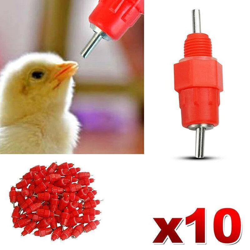 10 PCS Automatic Nipple Water Valves for Poultry and Duck