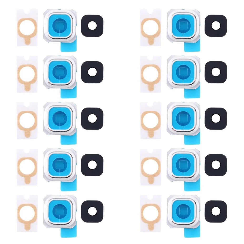 10-Piece Back Camera Bezel & Lens Cover Set For Galaxy S6 Edge-1915197516496900096