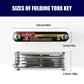 10-Piece Folding Torx Key Wrench Set - T6-T30 Star Keys