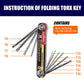 10-Piece Folding Torx Key Wrench Set - T6-T30 Star Keys