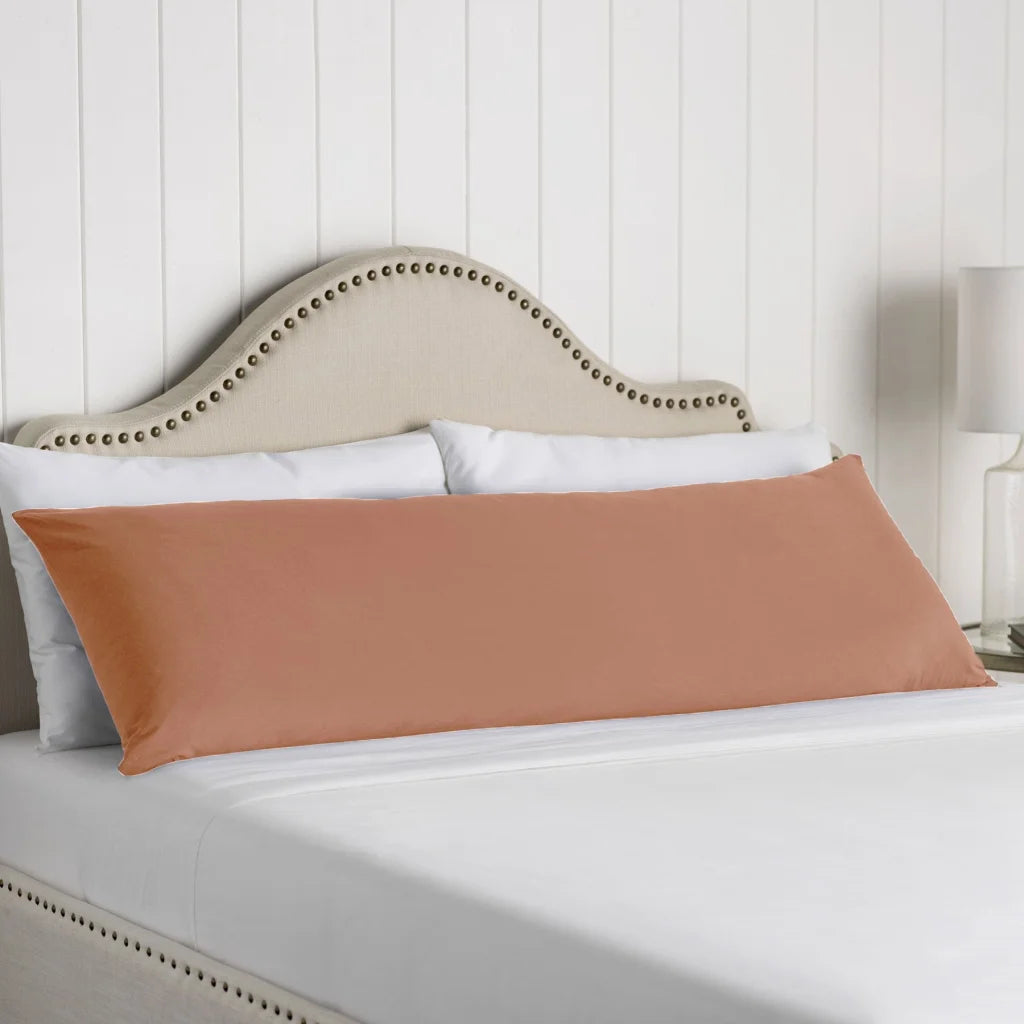 100% Cotton Body Pillowcase Ash Coral - Artex - Home &