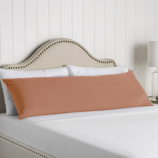100% Cotton Body Pillowcase Ash Coral - Artex - Home &
