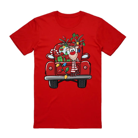 100% Cotton Christmas T-shirt Adult Unisex Tee Tops Funny