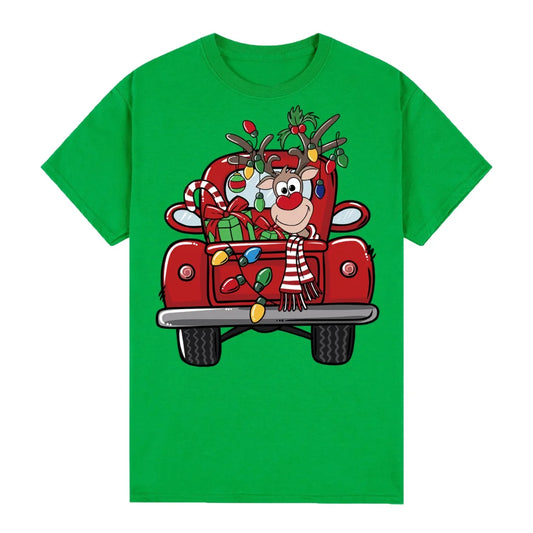 100% Cotton Christmas T-shirt Adult Unisex Tee Tops Funny