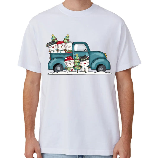 100% Cotton Christmas T-shirt Adult Unisex Tee Tops Funny