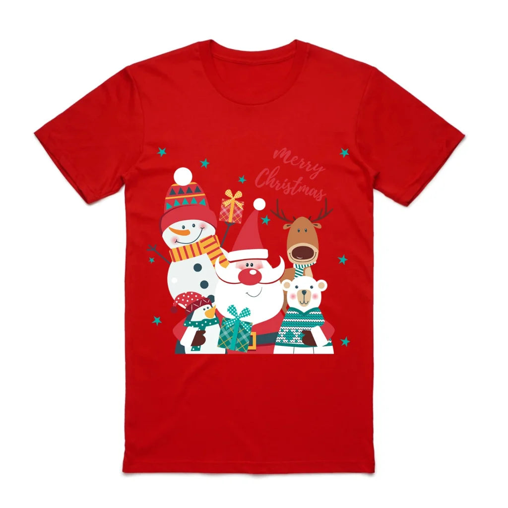100% Cotton Christmas T-shirt Adult Unisex Tee Tops Funny