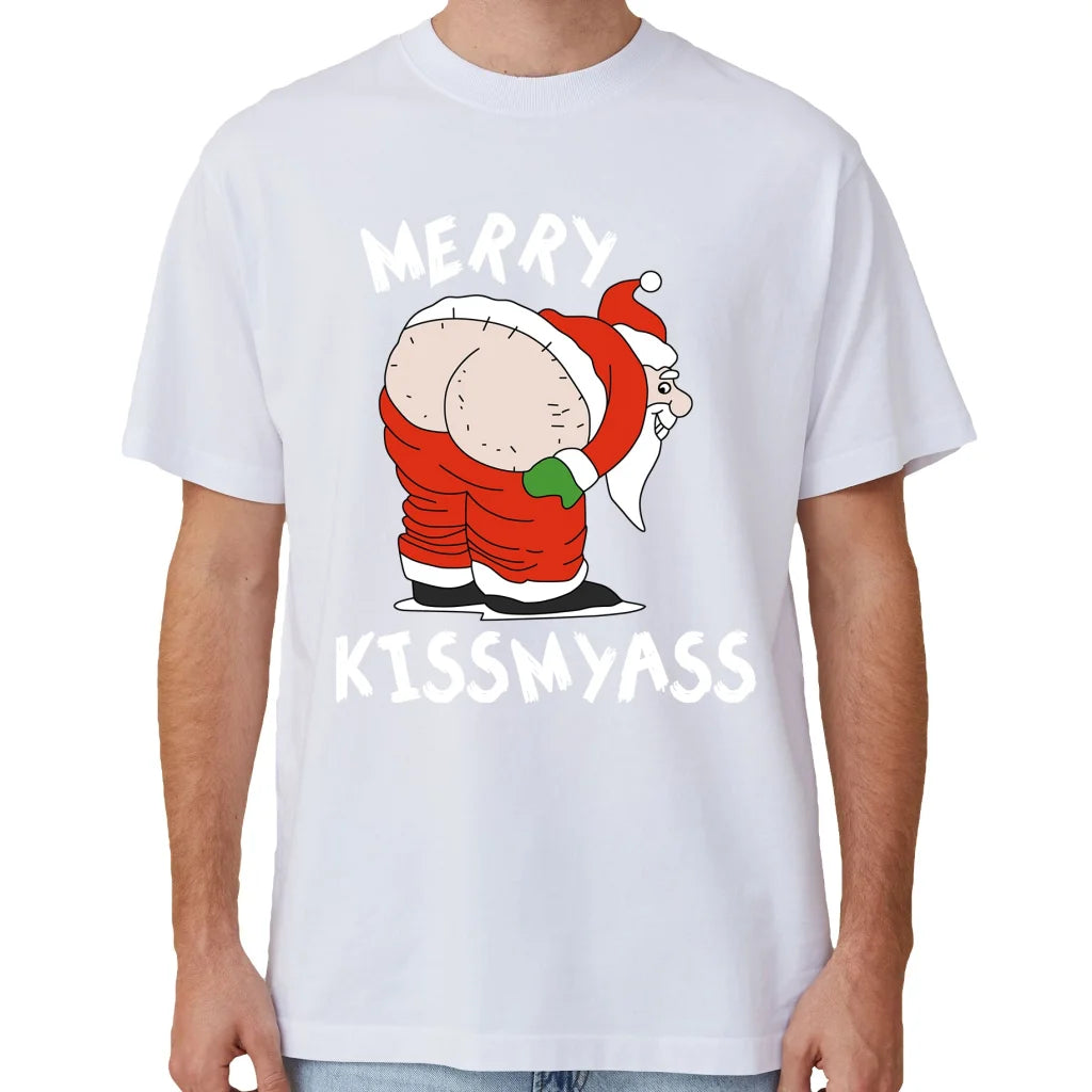 100% Cotton Christmas T-shirt Adult Unisex Tee Tops Funny