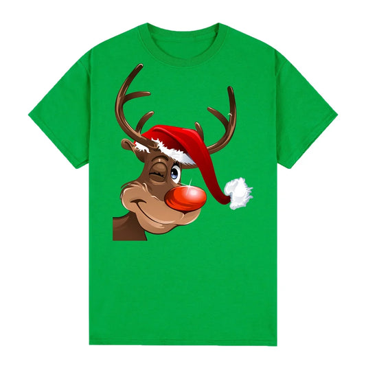 100% Cotton Christmas T-shirt Adult Unisex Tee Tops Funny