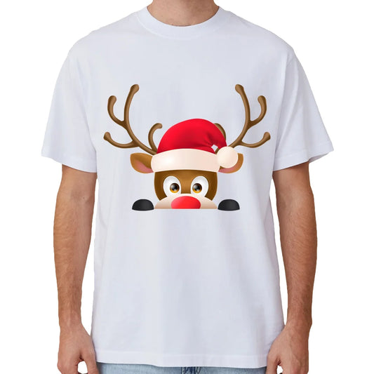 100% Cotton Christmas T-shirt Adult Unisex Tee Tops Funny