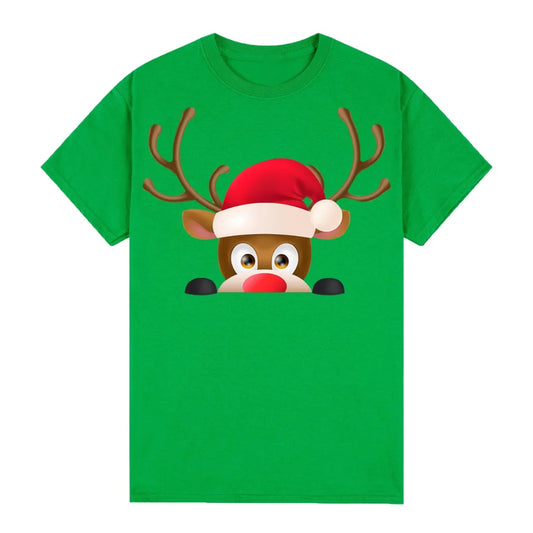 100% Cotton Christmas T-shirt Adult Unisex Tee Tops Funny