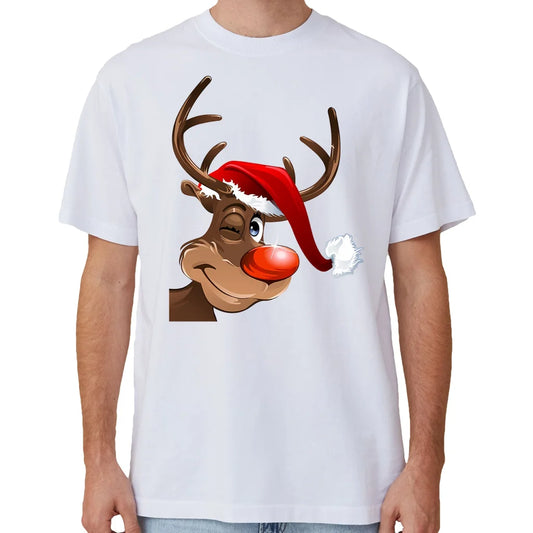 100% Cotton Christmas T-shirt Adult Unisex Tee Tops Funny