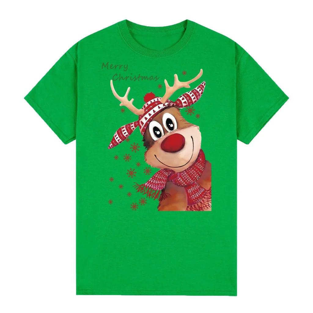 100% Cotton Christmas T-shirt Adult Unisex Tee Tops Funny