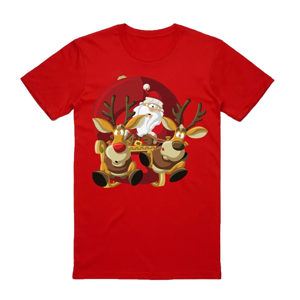 100% Cotton Christmas T-shirt Adult Unisex Tee Tops Funny