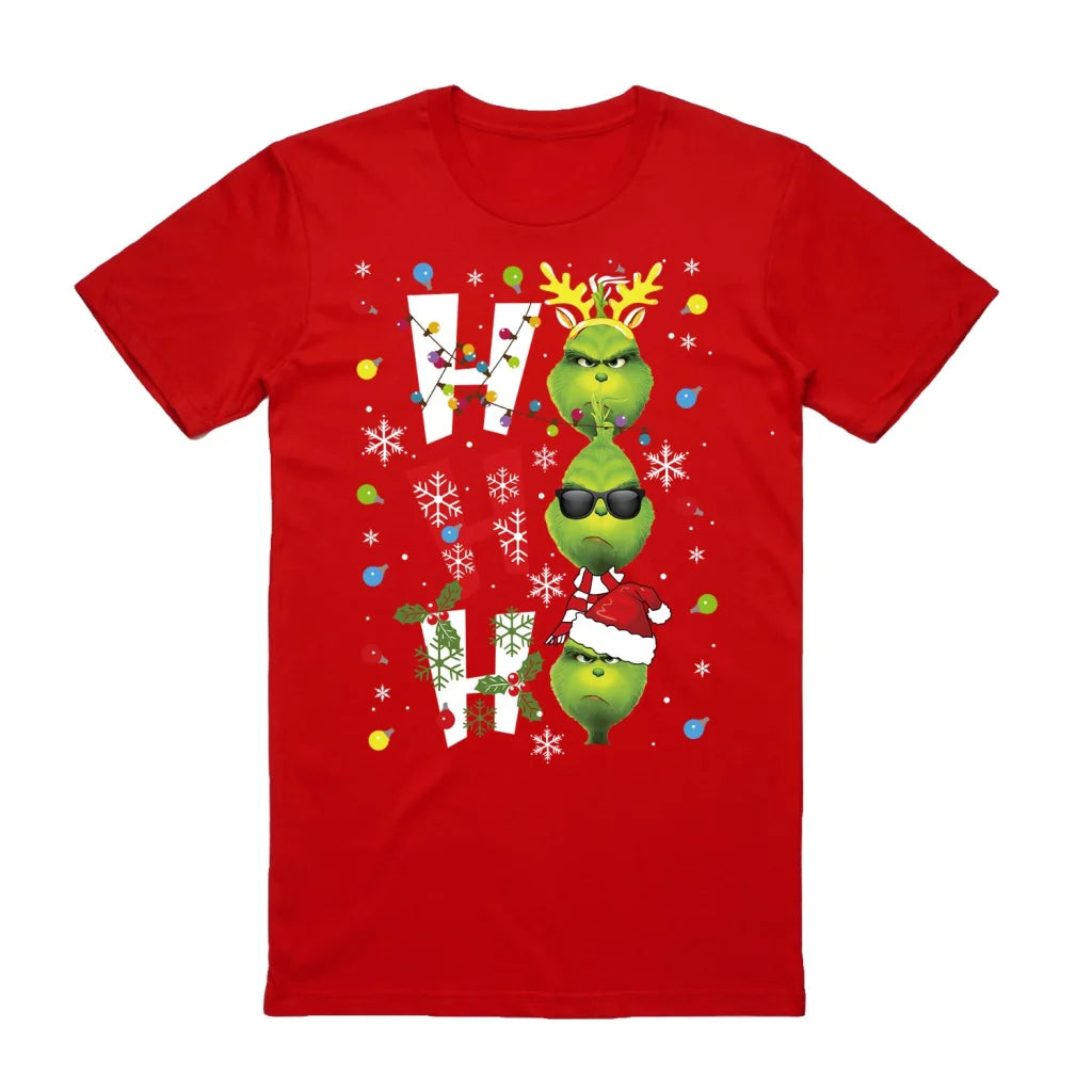 100% Cotton Christmas T-shirt Adult Unisex Tee Tops Funny