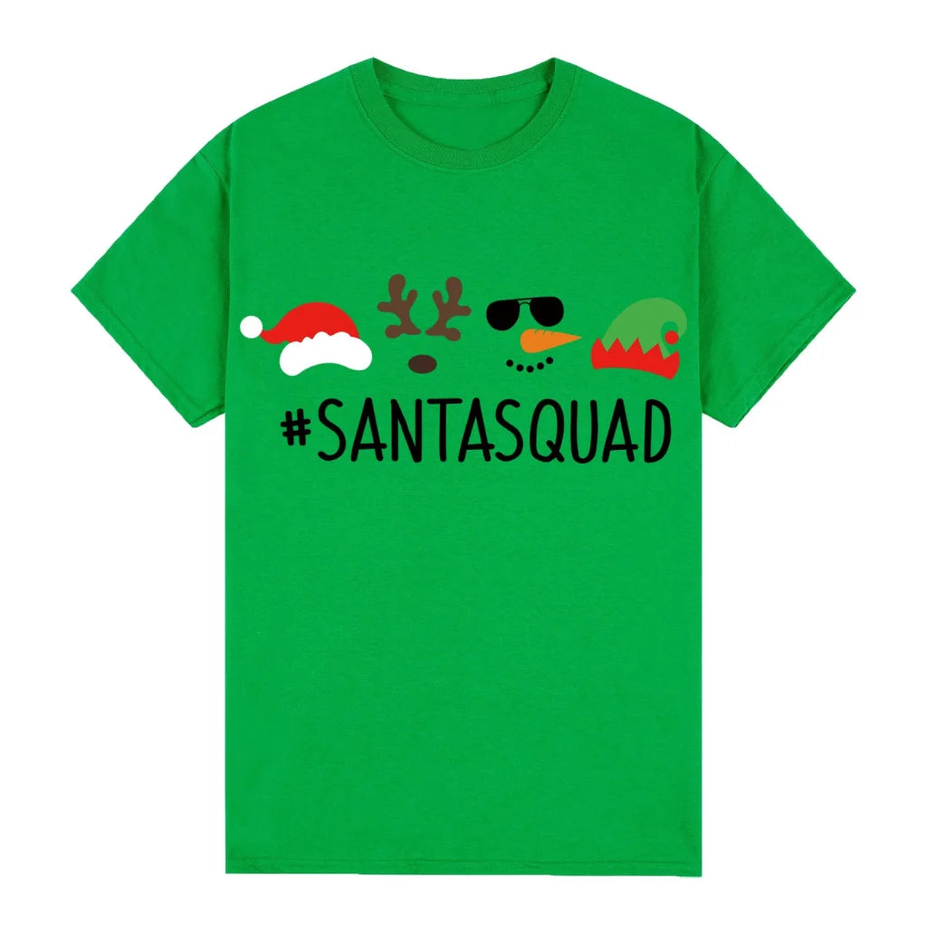 100% Cotton Christmas T-shirt Adult Unisex Tee Tops Funny