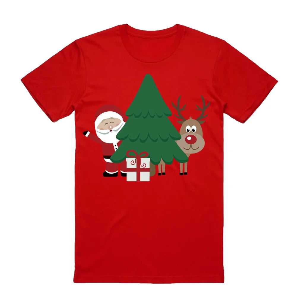 100% Cotton Christmas T-shirt Adult Unisex Tee Tops Funny