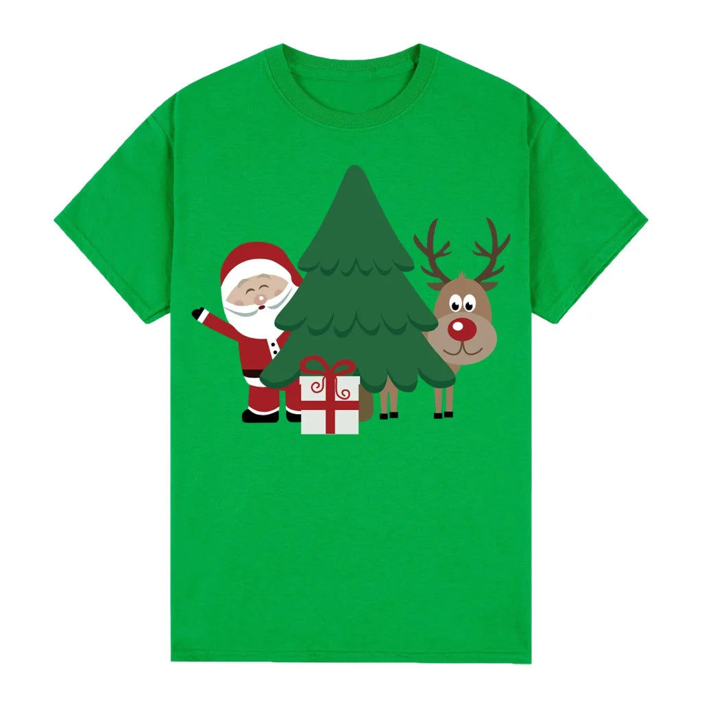100% Cotton Christmas T-shirt Adult Unisex Tee Tops Funny