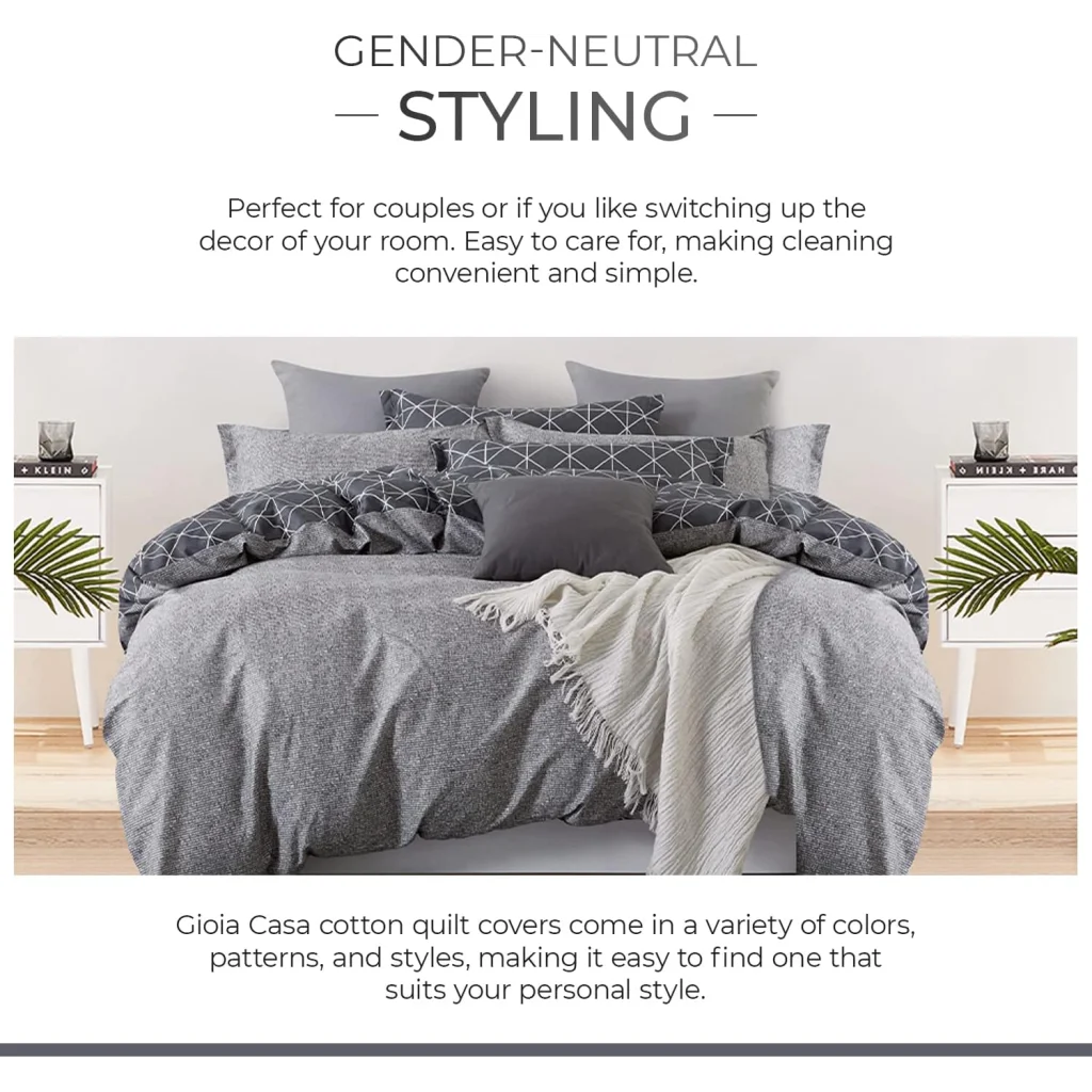 100% Cotton Manhattan Reversible Printed Quilt Cover Set